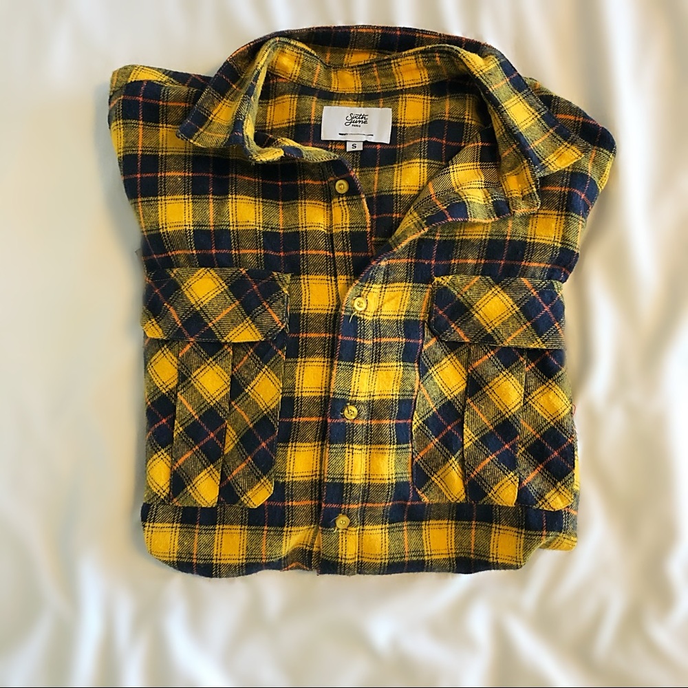Yellow Flannel Button Down